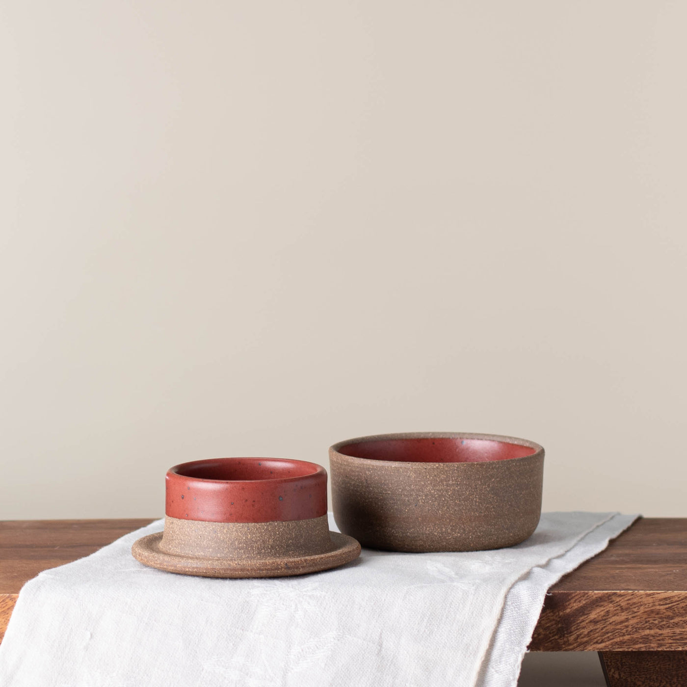 French Butter Keeper in Brick